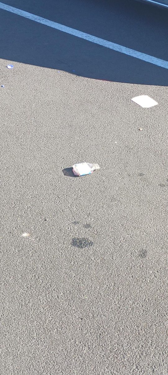 Trash left behind by students gives a bad look on our school