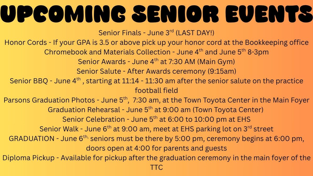 Upcoming Senior Events