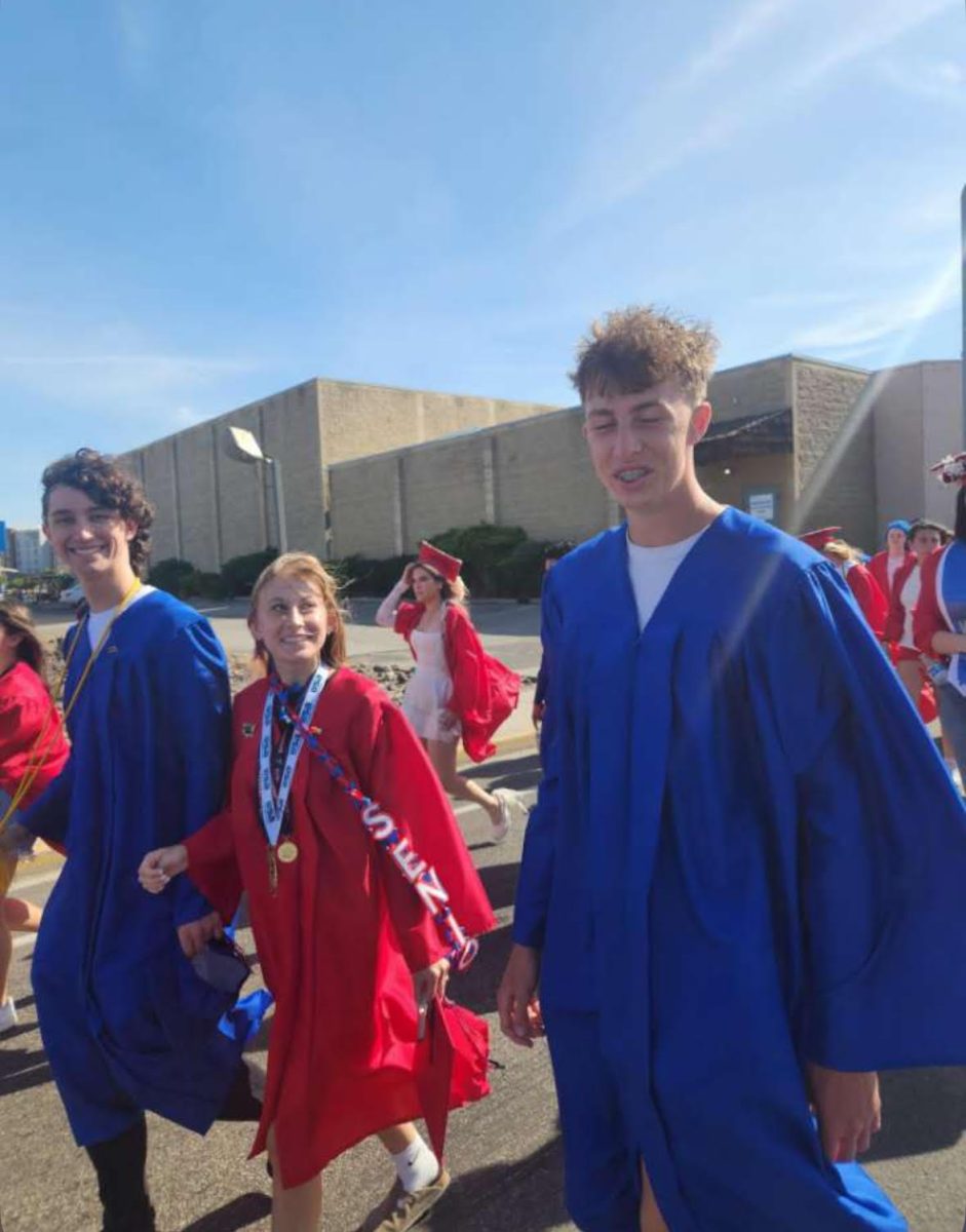Ryan Bown(18, left), Lilly Vickery (middle), Carson Babst (right).